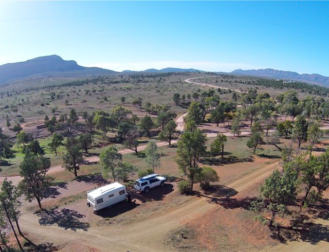 Our camp site at Rawnsley Park Station